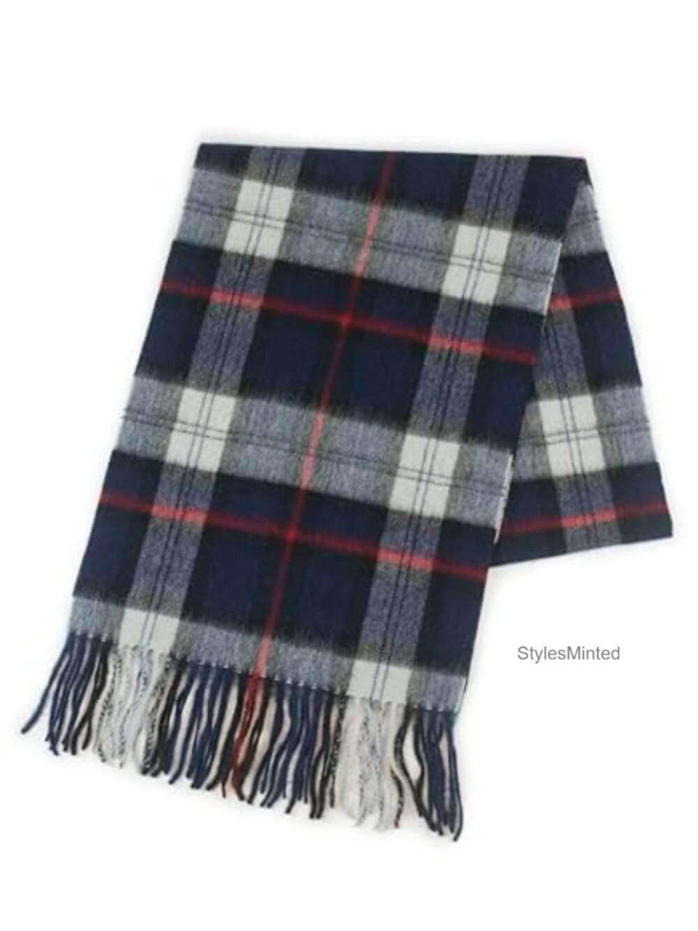 100% Lambswool Plaid Tartan Winter Scarf Soft Warm Unisex